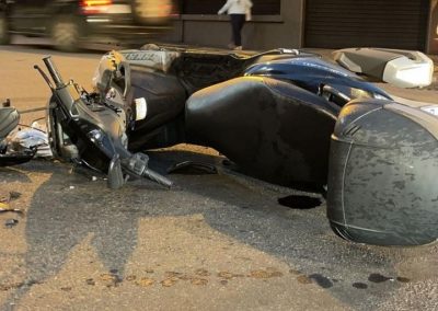 accidente, moto de Mauren Solano