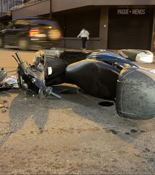 accidente, moto de Mauren Solano 