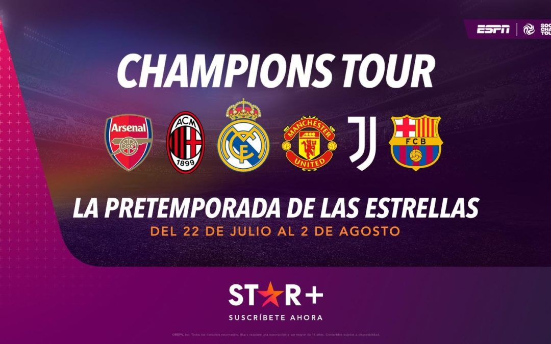 Real Madrid, Barcelona, Juventus, Milan, Arsenal y Manchester United, juntos en STAR+