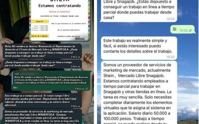 Ofertas de empleo falsas que circulan por WhatsApp