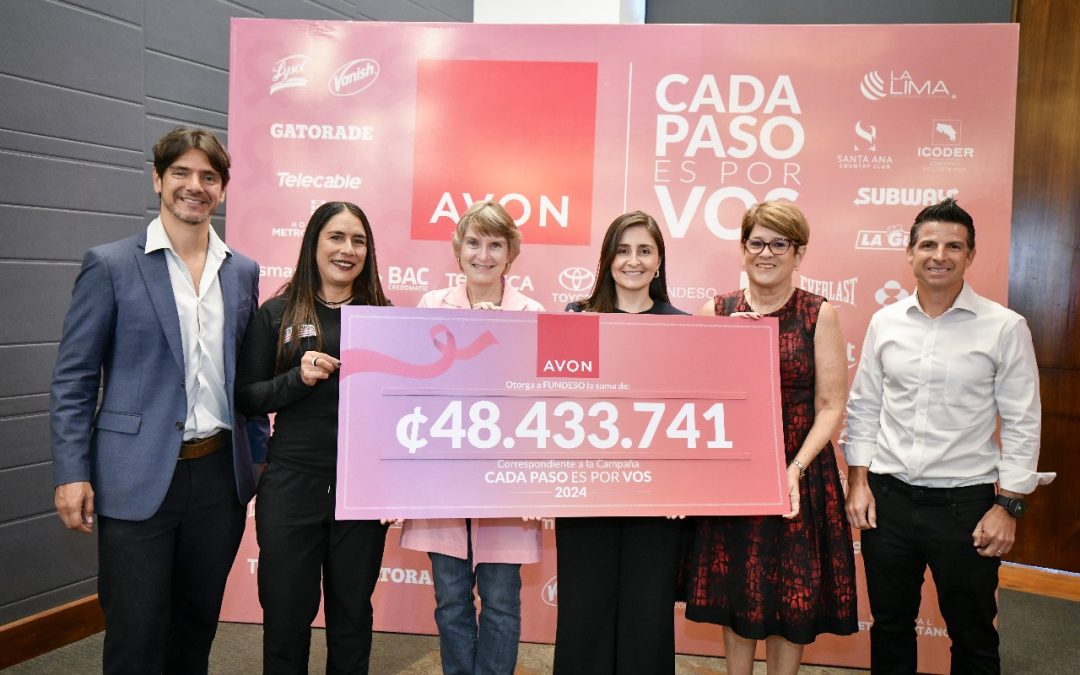 AVON dona a FUNDESO más de ¢48 millones para combatir el cáncer de mama en el país